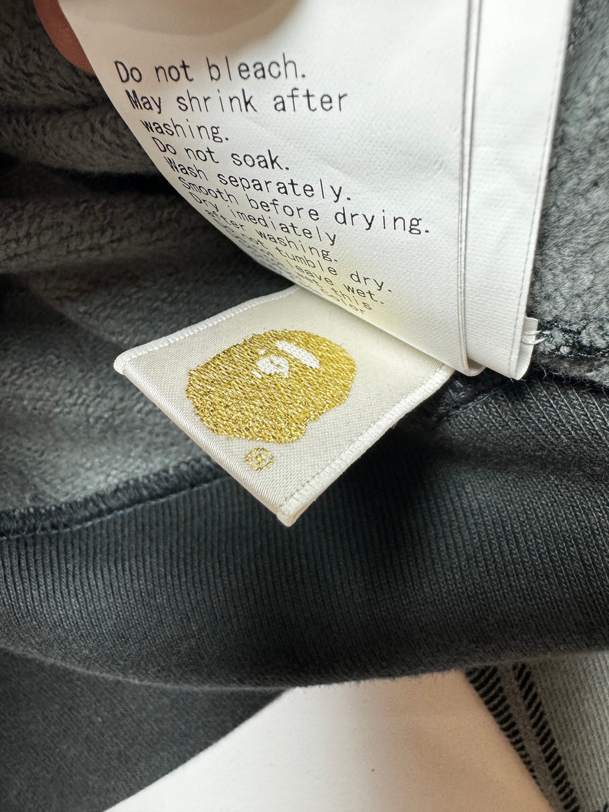 BAPE Dark Gray Check Plaid Full Zip Hoodie 2010s