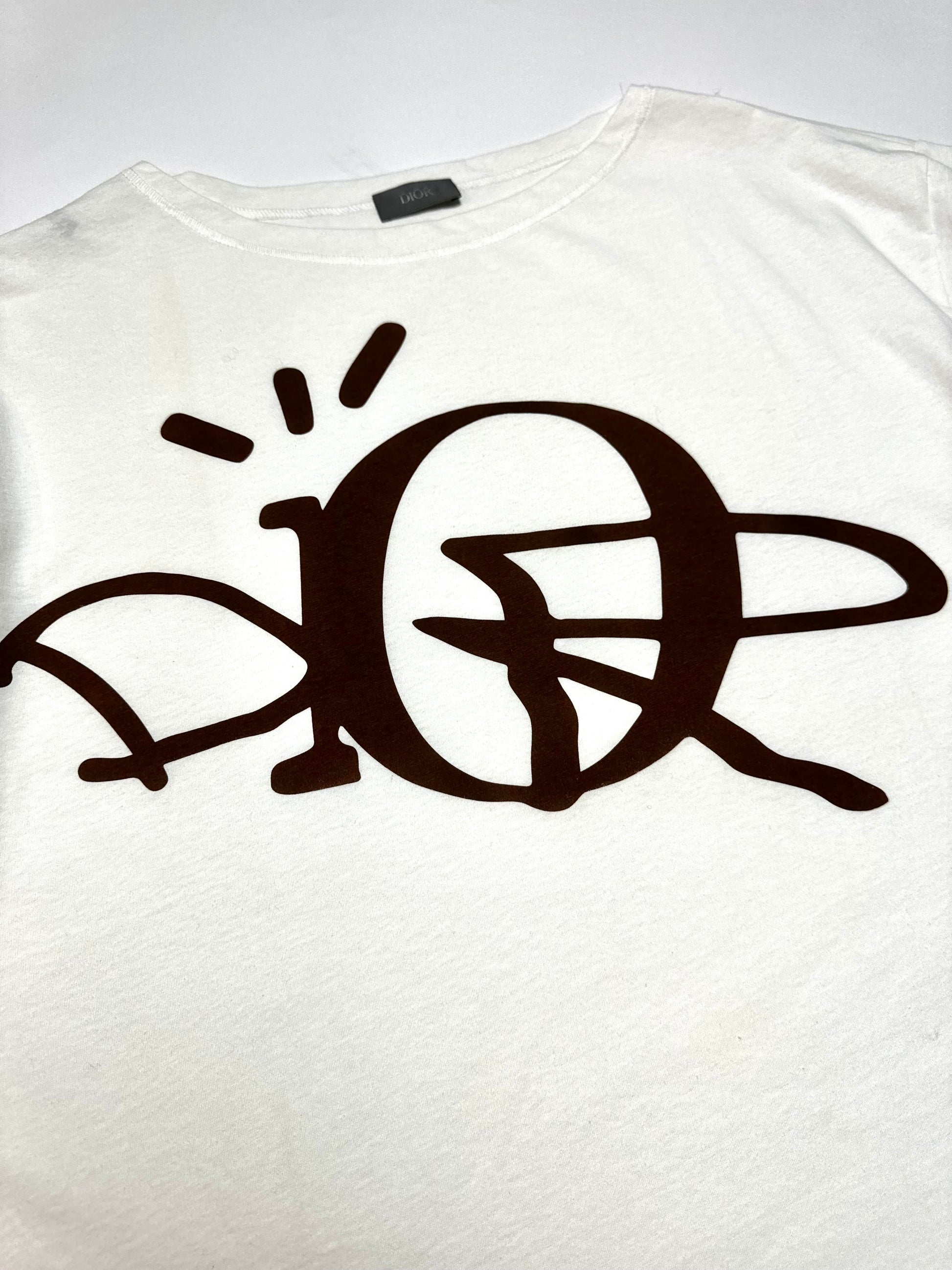 Dior x CACTUS JACK White Cream Tee