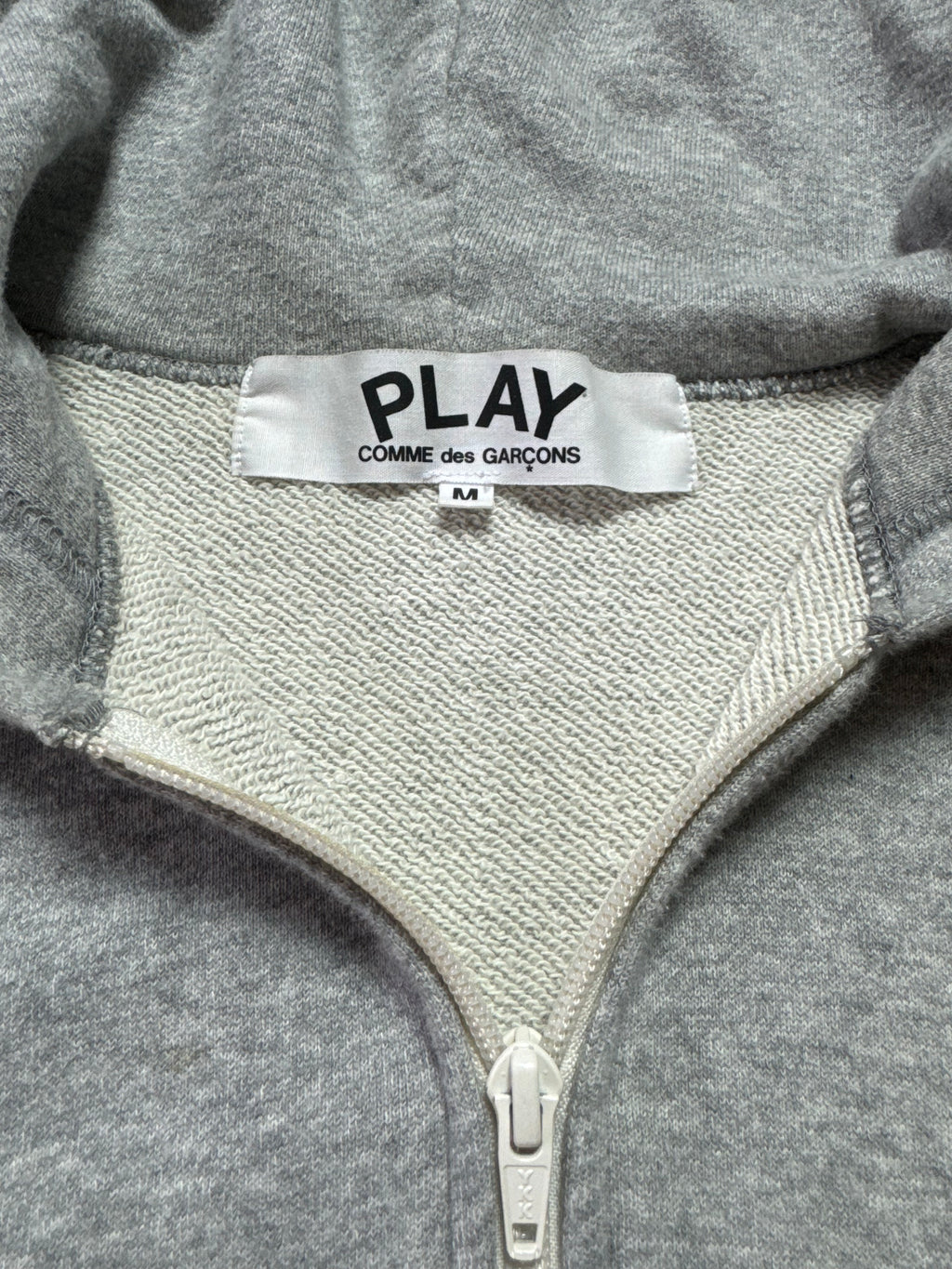 Comme des Garçons Play Grey Zip Hoodie