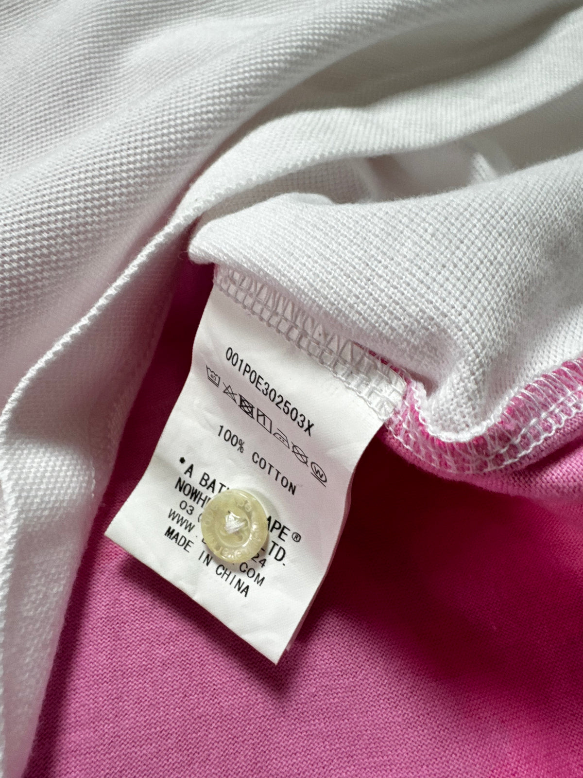 BAPE Pink Camo Polo Shirt