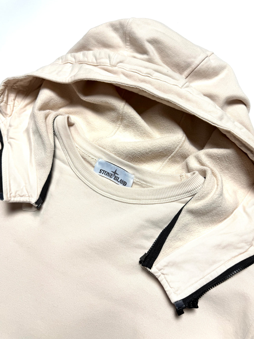 Stone Island Hooded Cream Sweater