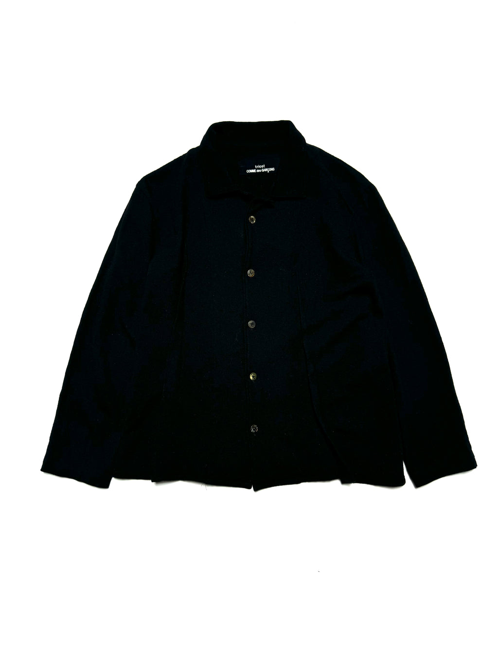 Comme des Garçons Tricot Black Wool Shirt 80s