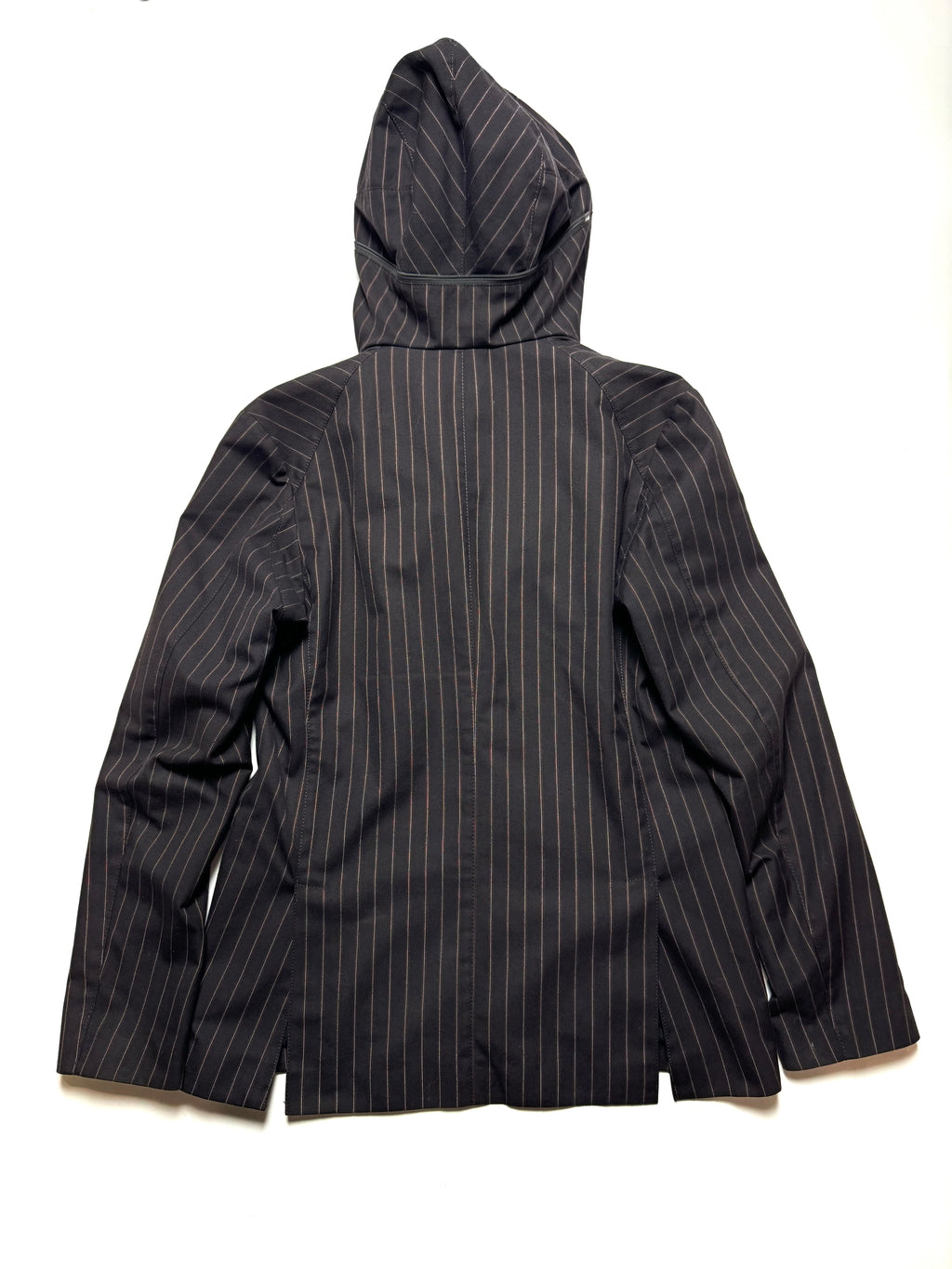 Comme des Garçons Junya Watanabe MAN Brown Stripe Suit Blazer Hooded Jacket