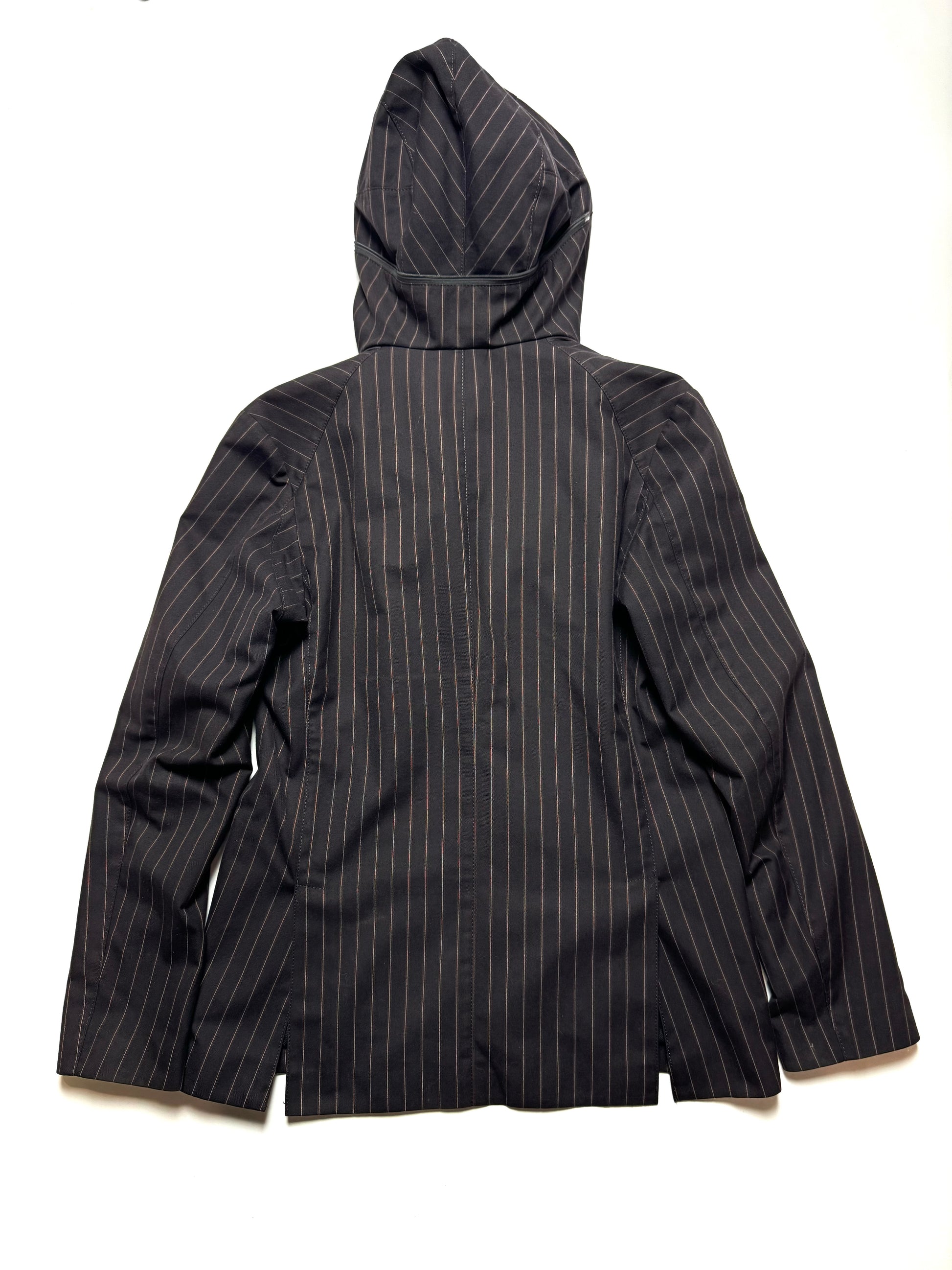 Comme des Garçons Junya Watanabe MAN Brown Stripe Suit Blazer Hooded Jacket