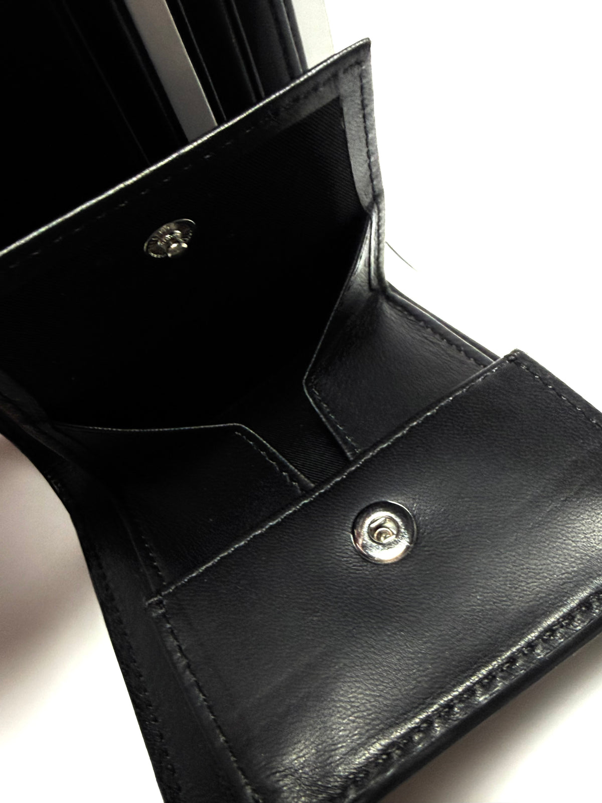 Diesel Bi Fold Coin Pocket Black Leather Wallet
