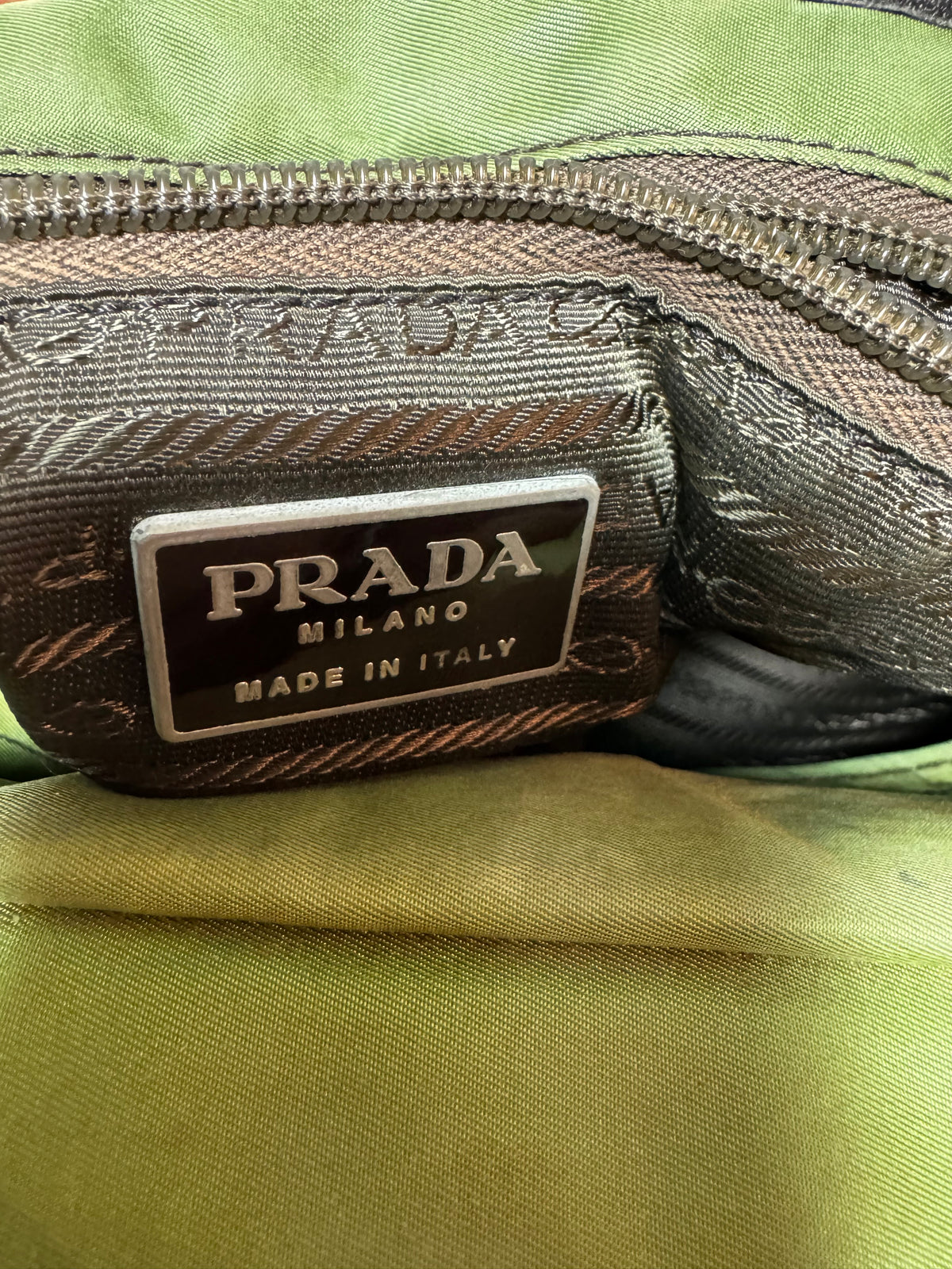PRADA Vintage Green Tote Bag