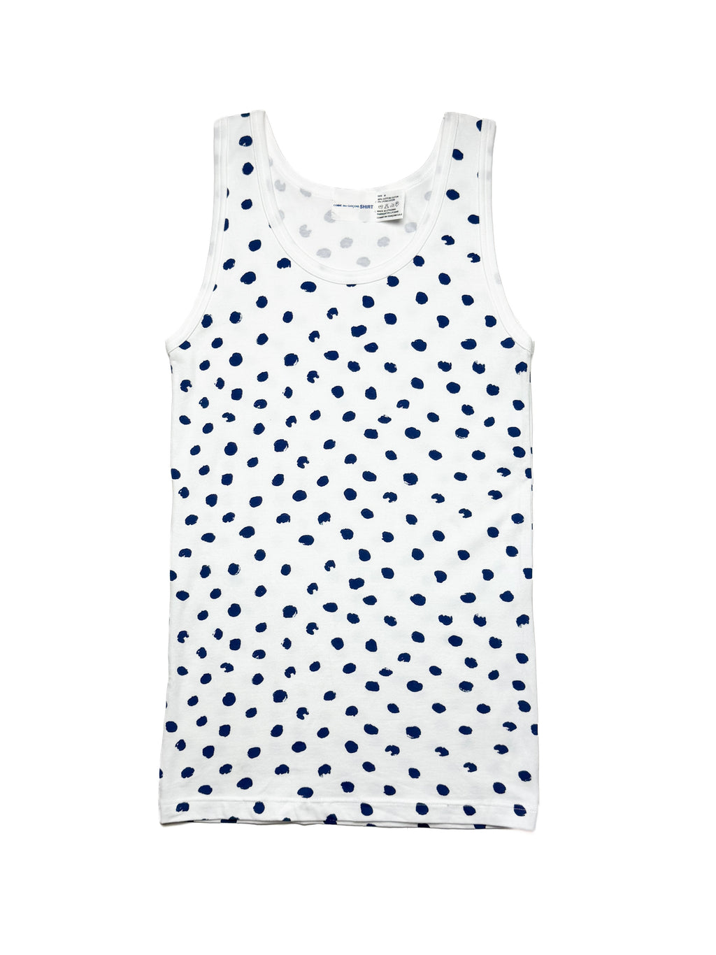 COMME DES GARCONS Shirt Polka Dot White Tanktop