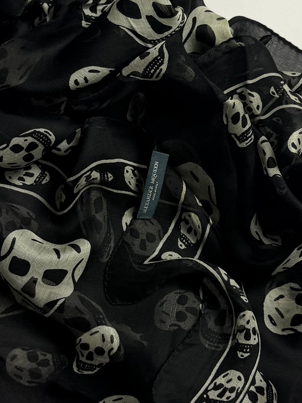 ALEXANDER MCQUEEN Skull Scarf Black