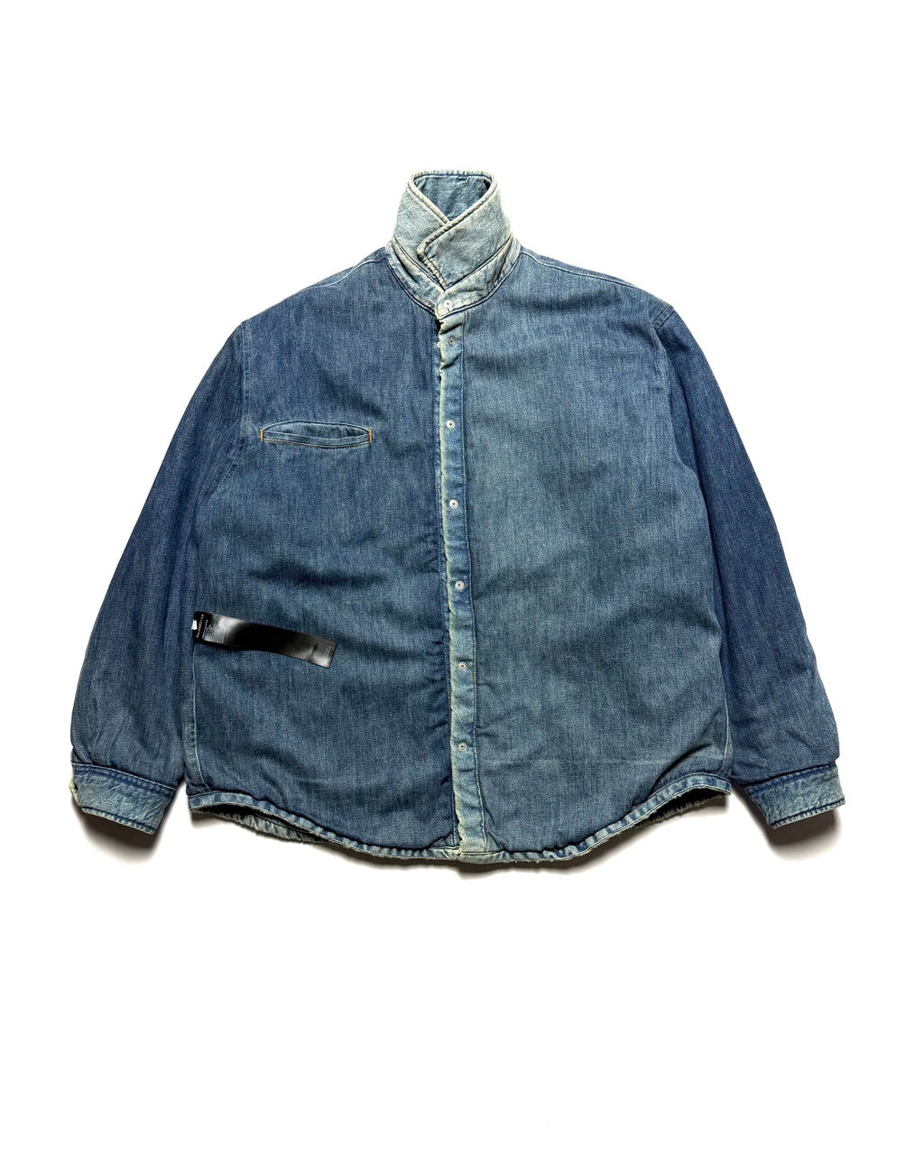 Balenciaga AW22 Japanese Indigo Padded Denim Shirt
