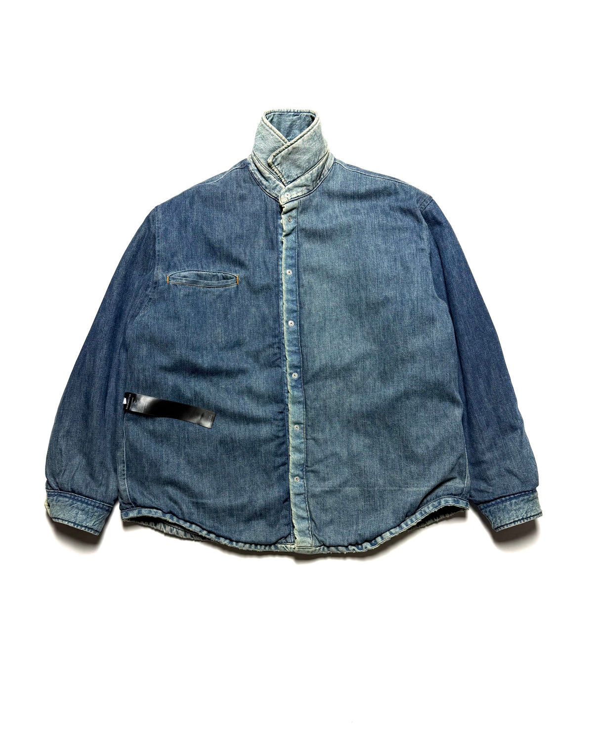 Balenciaga AW22 Japanese Indigo Padded Denim Shirt