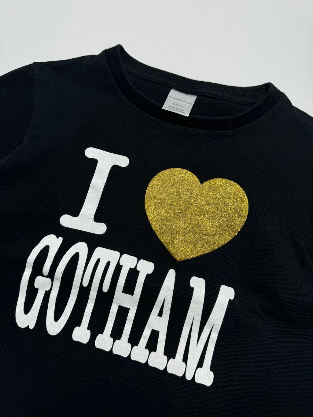 Number Nine 2002Aw “I Love Gotham” Black Tee