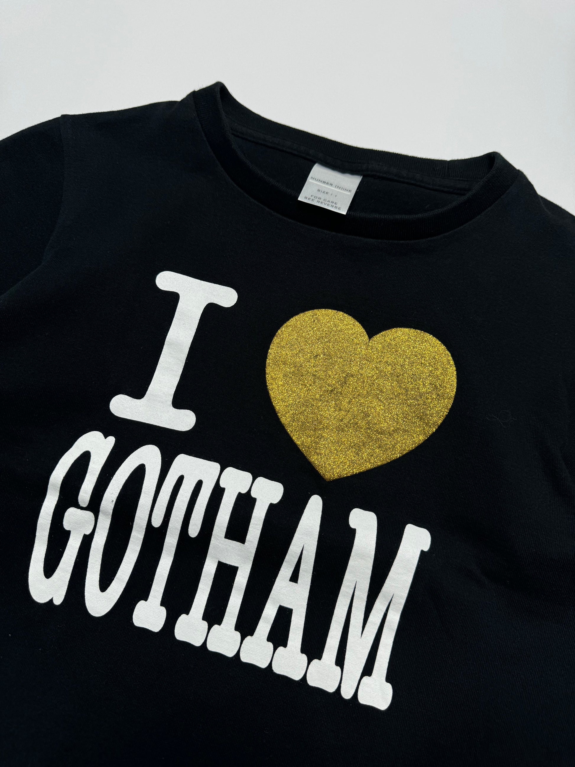 Number Nine 2002Aw “I Love Gotham” Black Tee