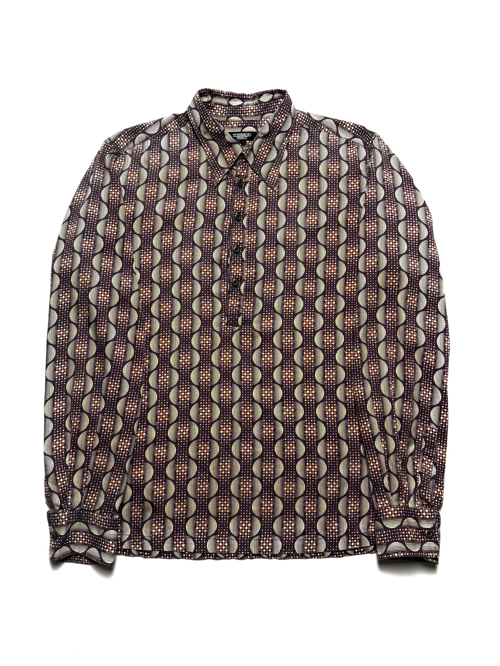 TORNADO MART Dotted Long Sleeve Shirt Red
