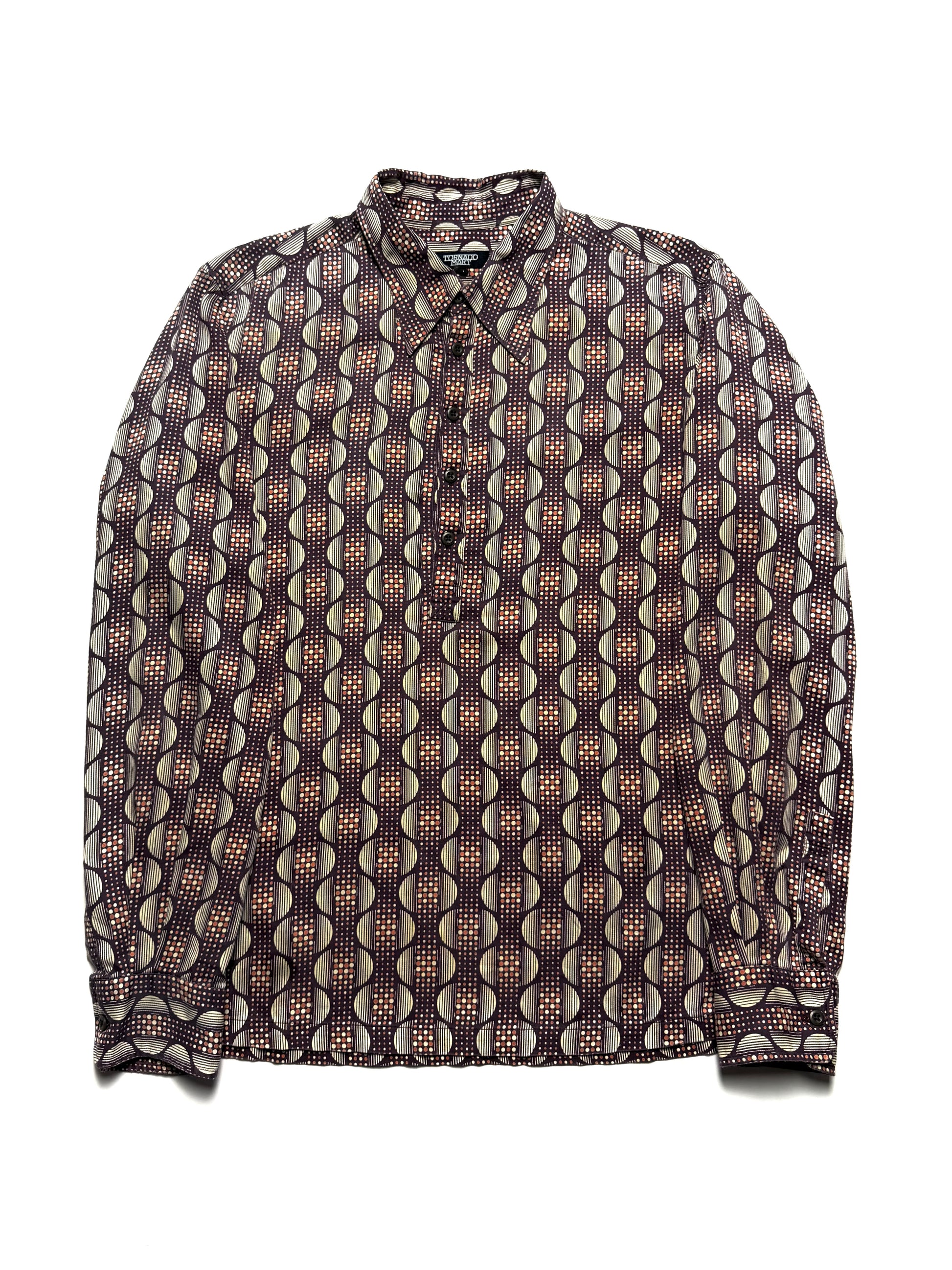 TORNADO MART Dotted Long Sleeve Shirt Red