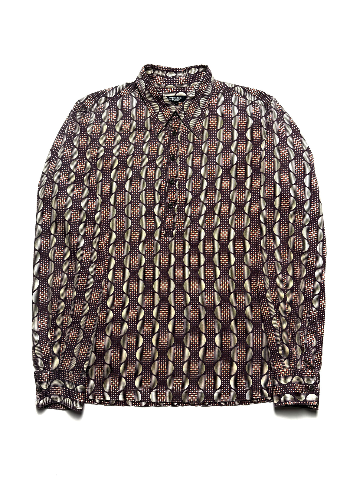 TORNADO MART Dotted Long Sleeve Shirt Red