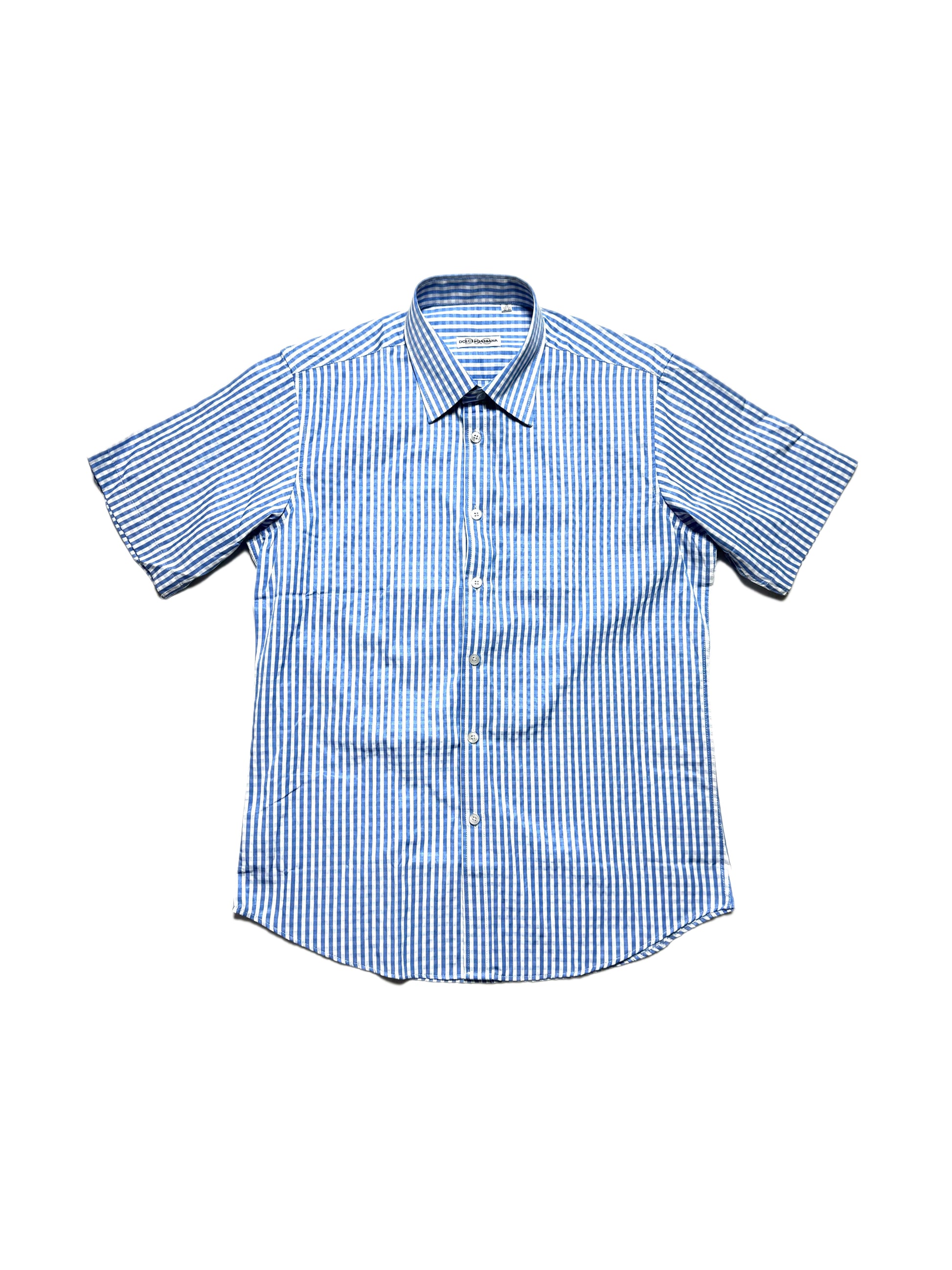 D&G Blue Check Short Sleeve Shirt