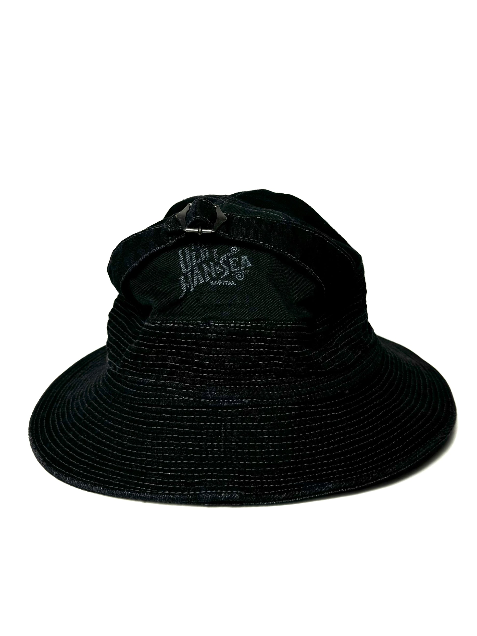 Kapital Black Oldman and Sea Denim Bucket Hat