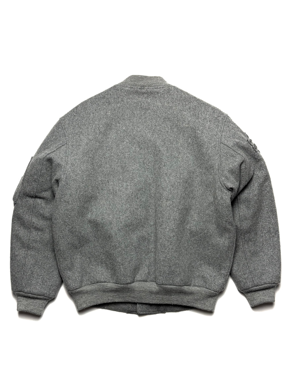 Stussy 2000s Wool Grey Varsity Skull Jacket
