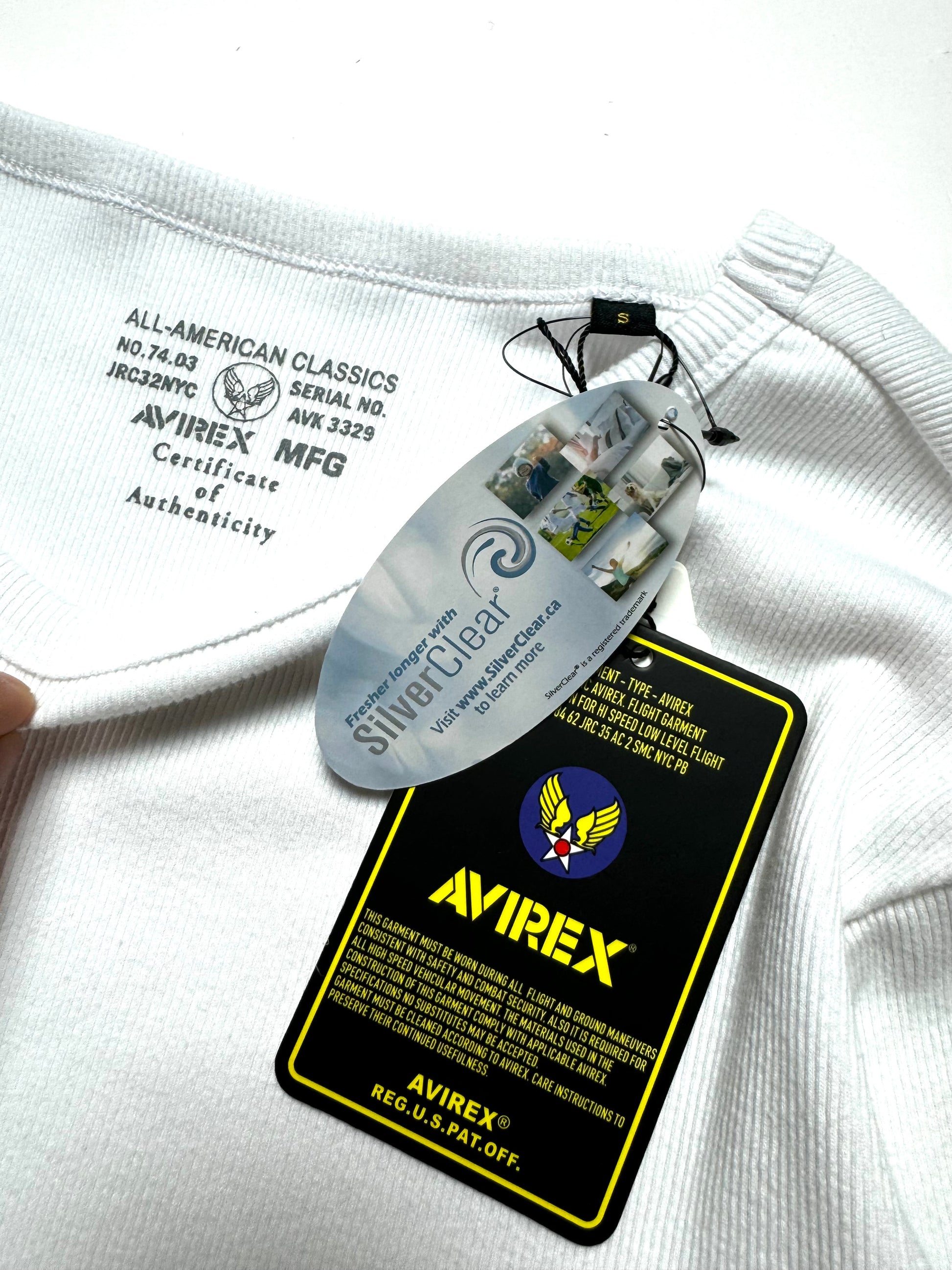 Avirex White Thermal Long Sleeve