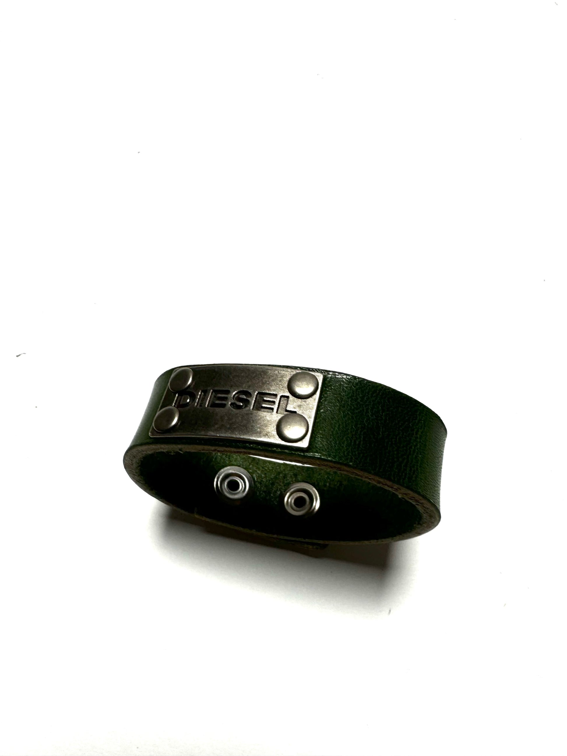 Diesel Green Leather Bracelet