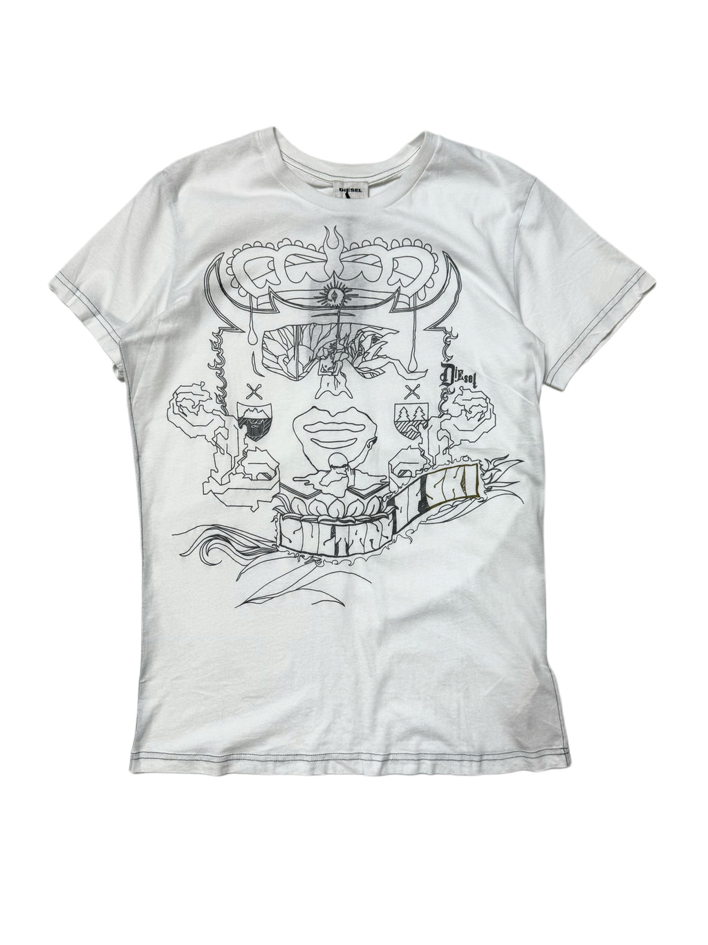 Diesel White Crown Tee