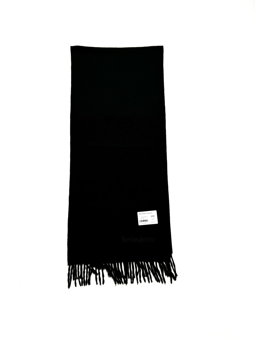 Saint Laurent YSL Vintage Black Scarf
