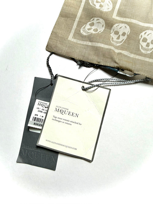 Alexander McQueen Beige Skull  Scarf