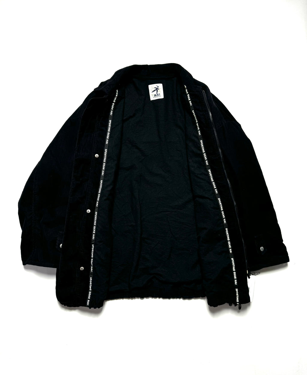 Issey Miyake Hai Sport Black Corduroy Coat 80s