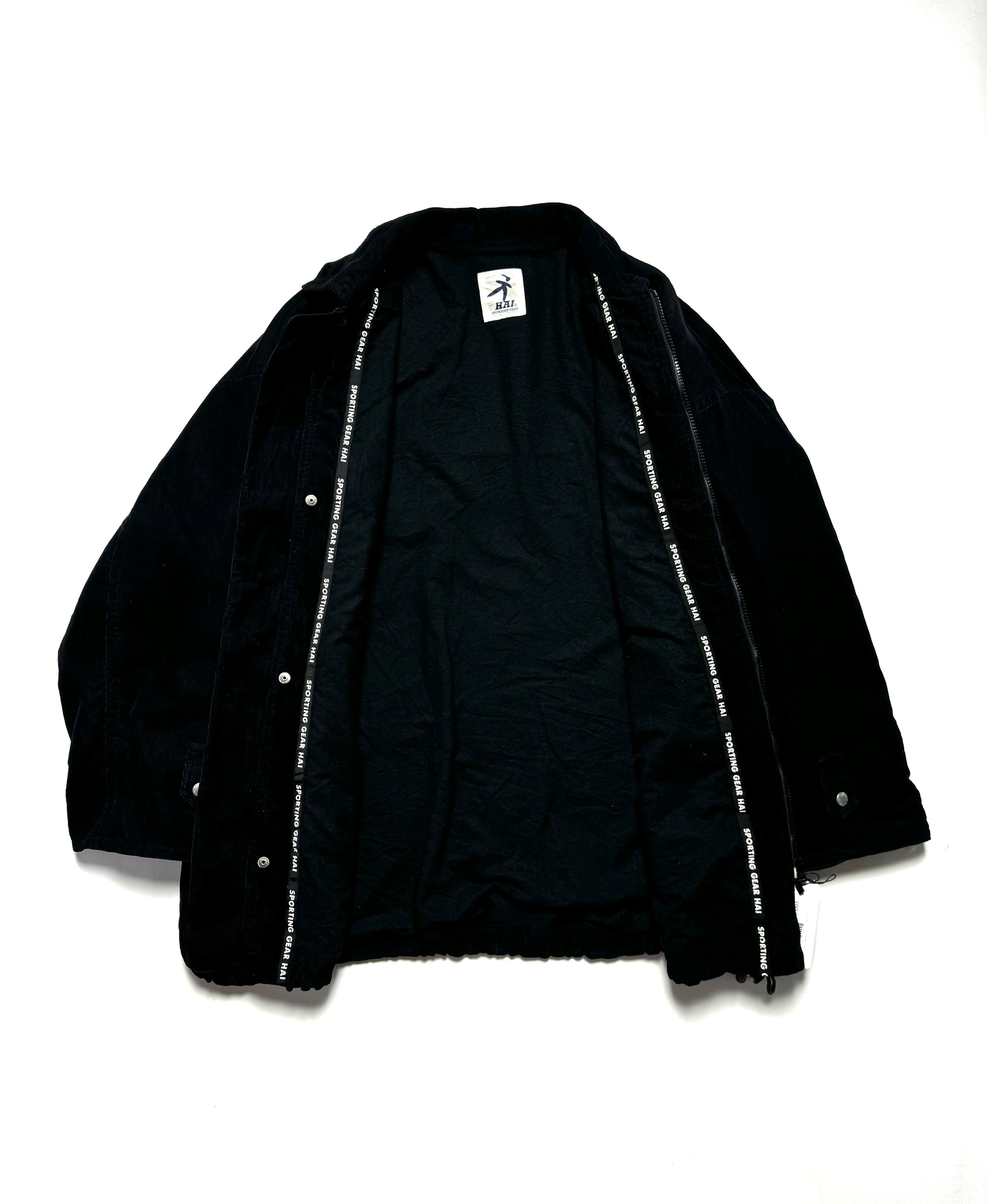 Issey Miyake Hai Sport Black Corduroy Coat 80s