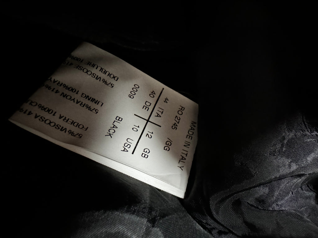 Rick Owens Asymmetrical Zip  DRKSHDW High Collar Jacket