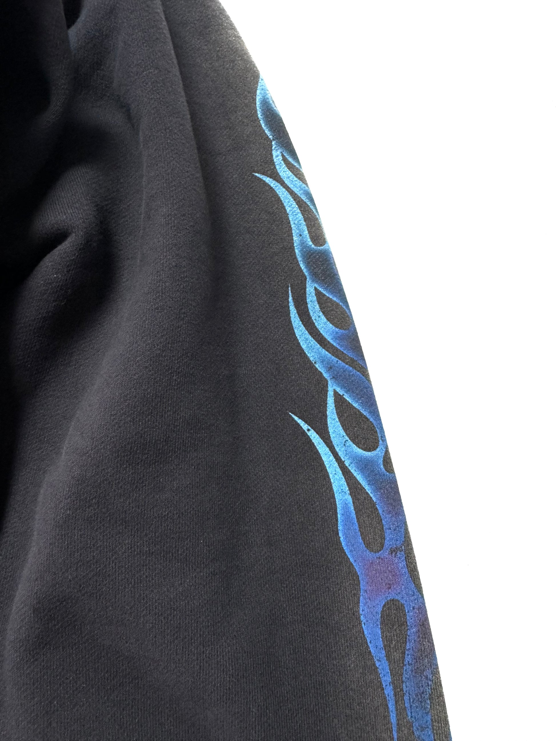 Kamiya Blue Flame Baggy Zip Hoodie