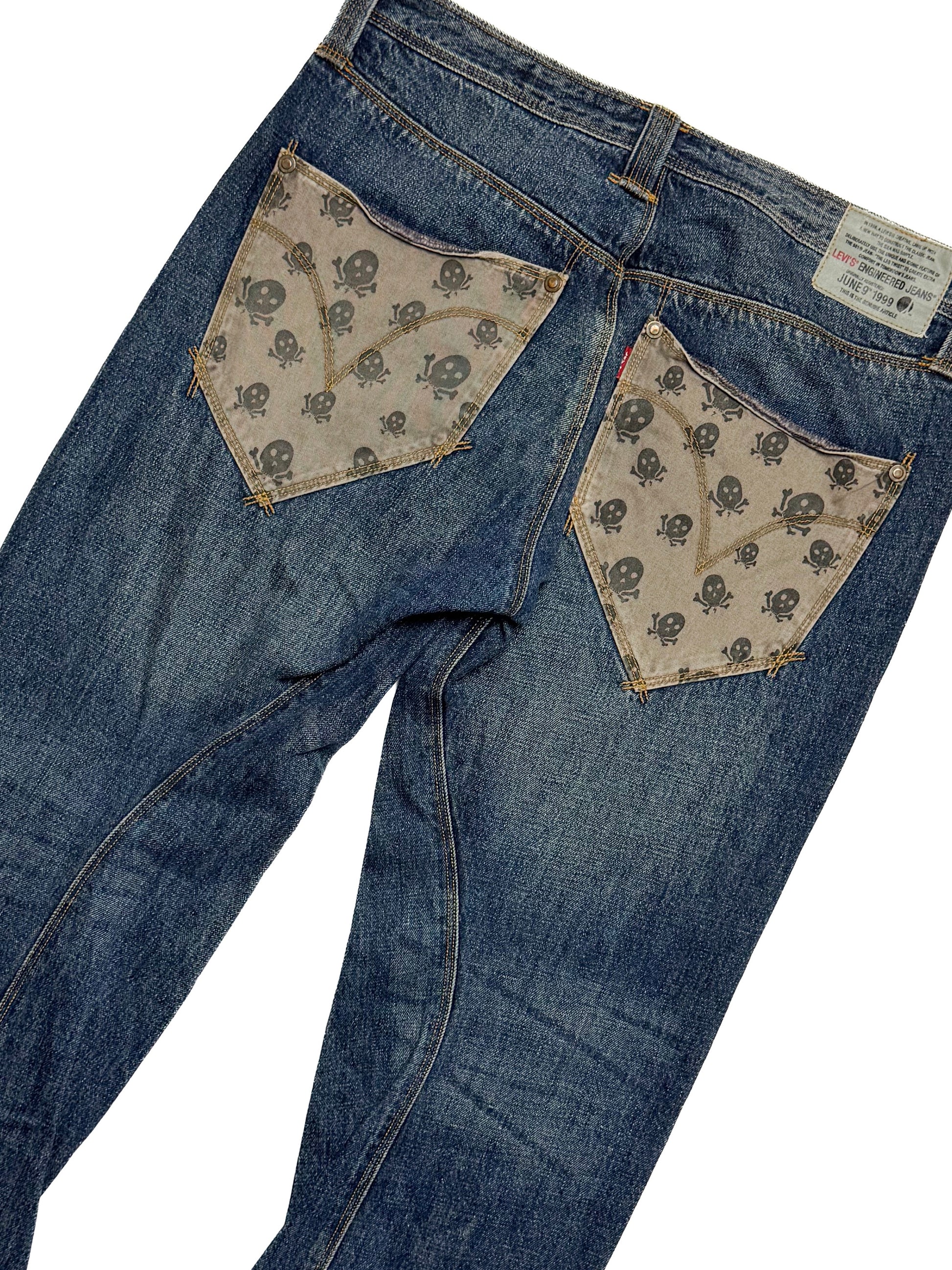 LEVIS ENGINEERED Skull Denim Jeans 90s