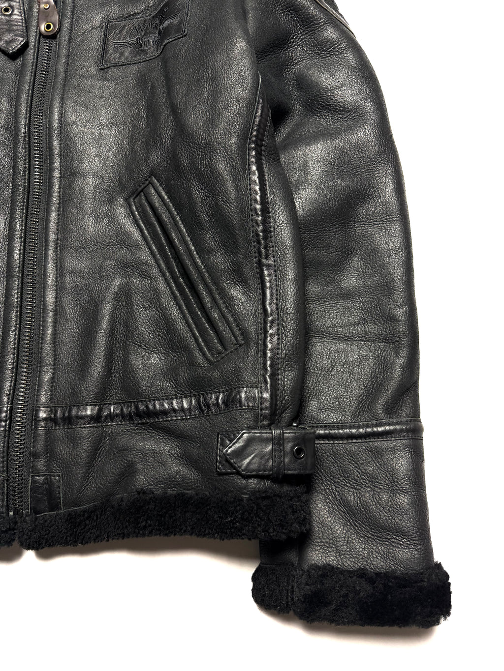 Avirex Type B-6 Patched Black Flight Jacket