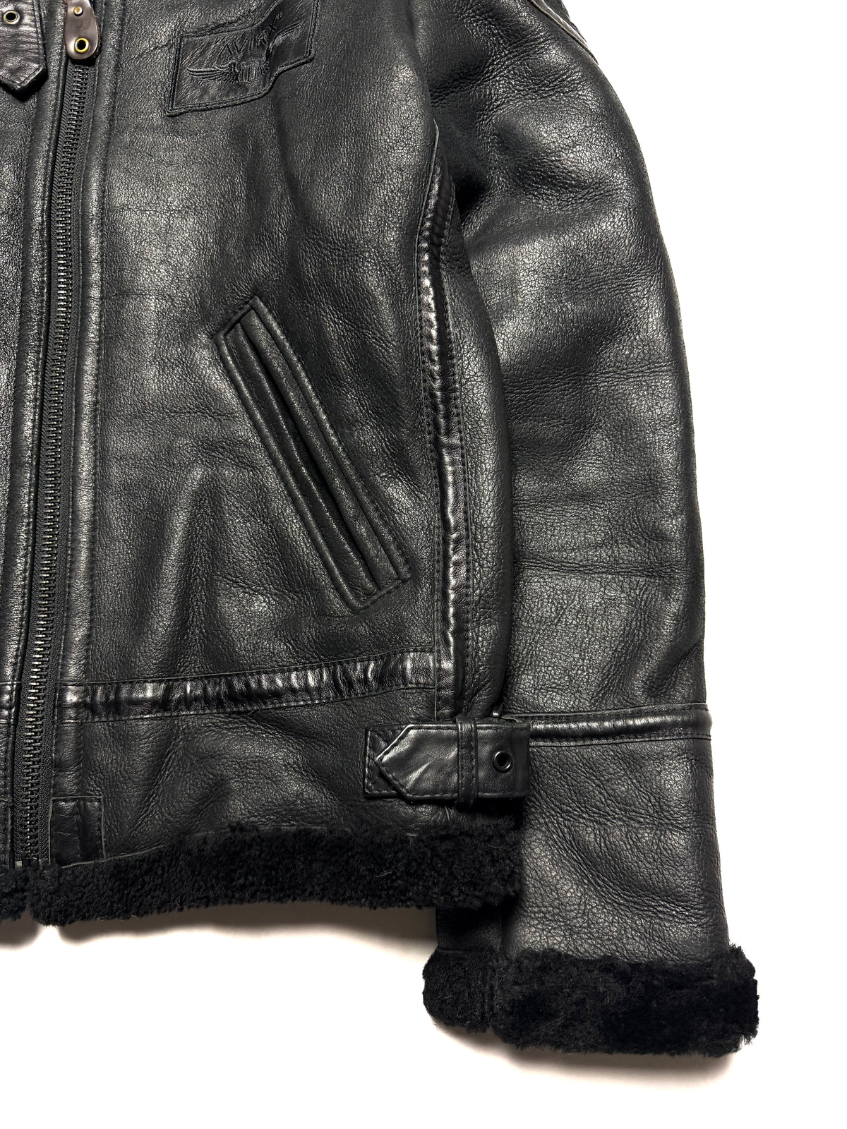 Avirex Type B-6 Patched Black Flight Jacket
