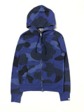 BAPE OG Blue Camo Full Zip Hoodie 2010s
