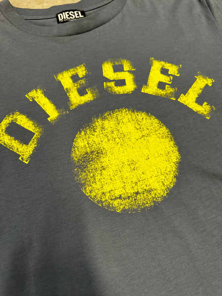 Diesel Navy Yellow Spell-out Tee