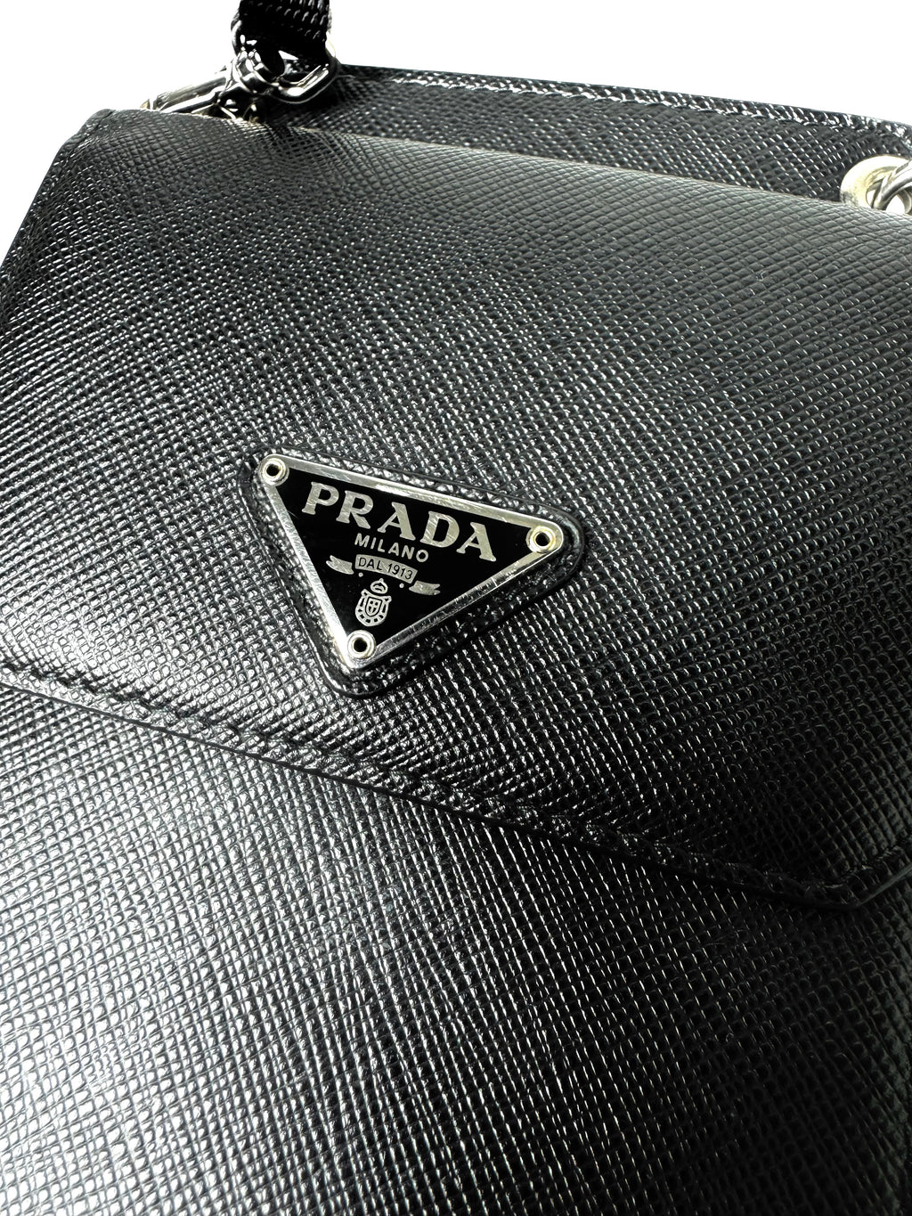 Prada Saffiano and Re-Nylon Leather Side Bag