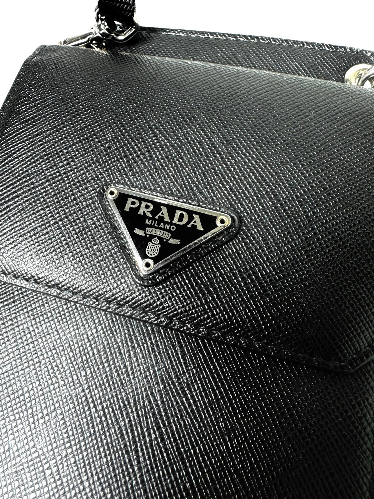 Prada Saffiano and Re-Nylon Leather Side Bag