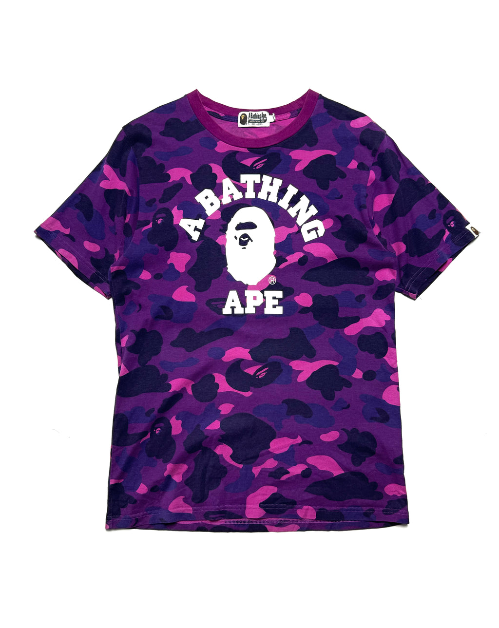 BAPE Purple Camo College Tee