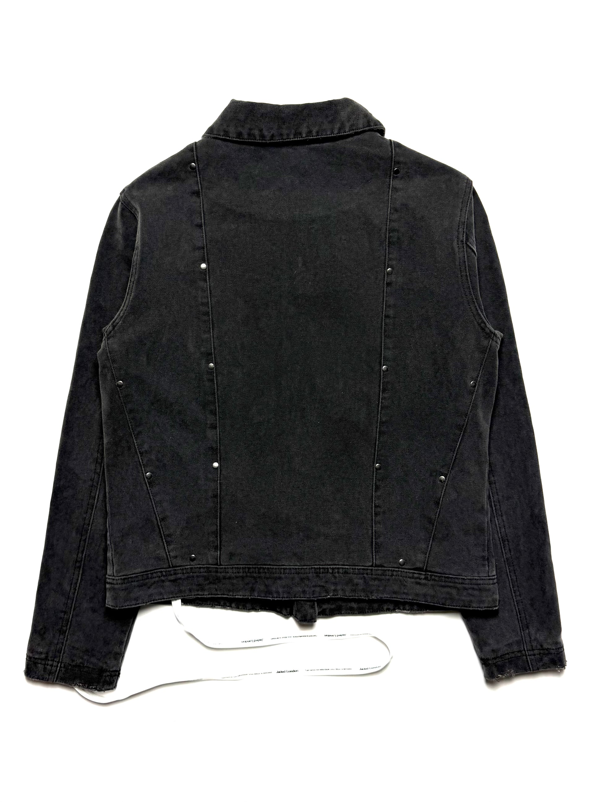 JADED LONDON Black Studded Canvas Biker Jacket