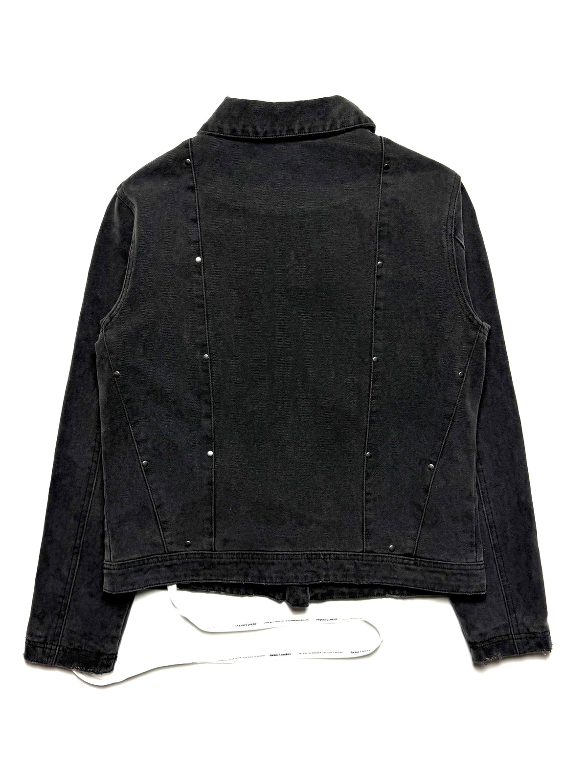 JADED LONDON Black Studded Canvas Biker Jacket