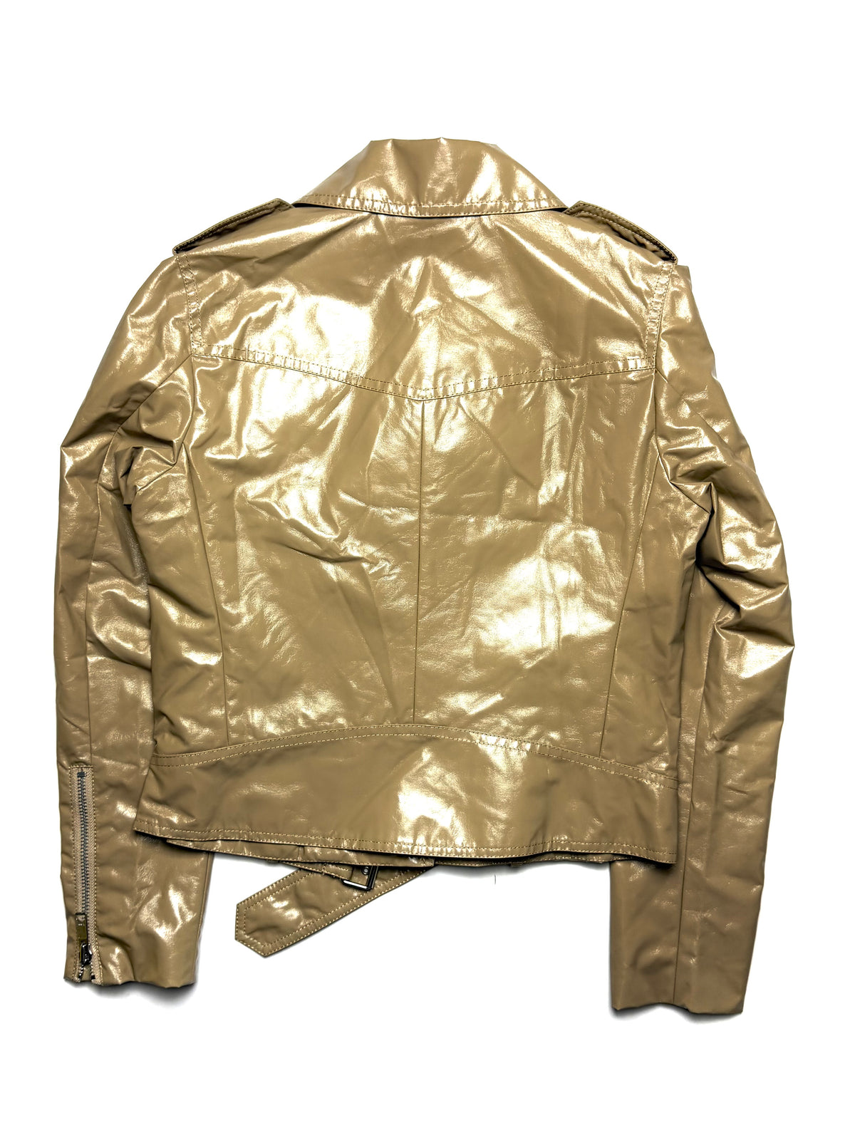 JPG Beige Leather Rider Jacket