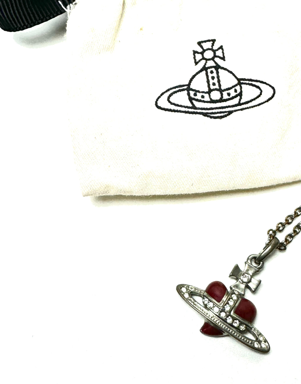 Vivienne Westwood Red Heart Necklace