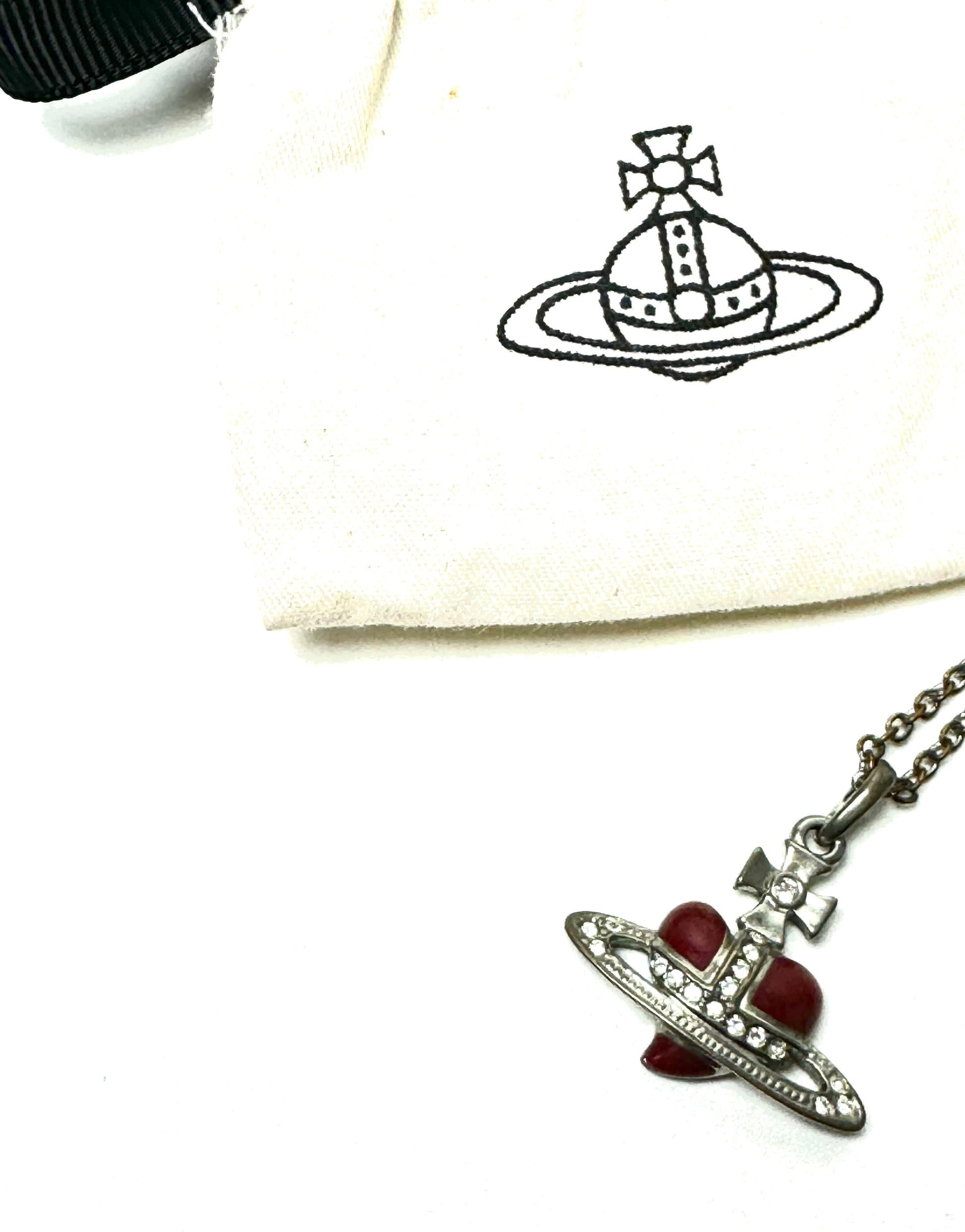 Vivienne Westwood Red Heart Necklace