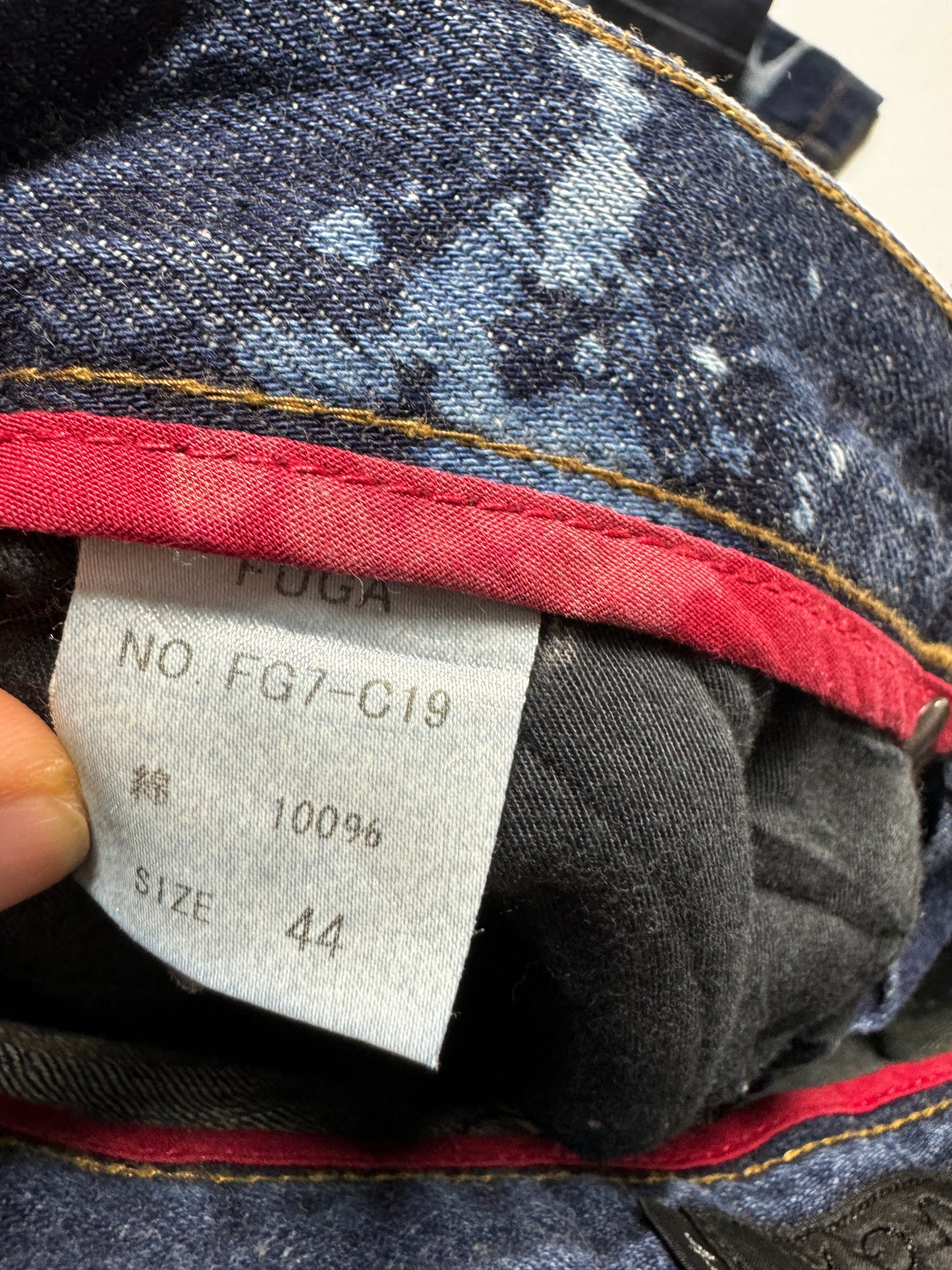 Fuga Distressed Flared Washed Denim Bootcut Jean 2000s