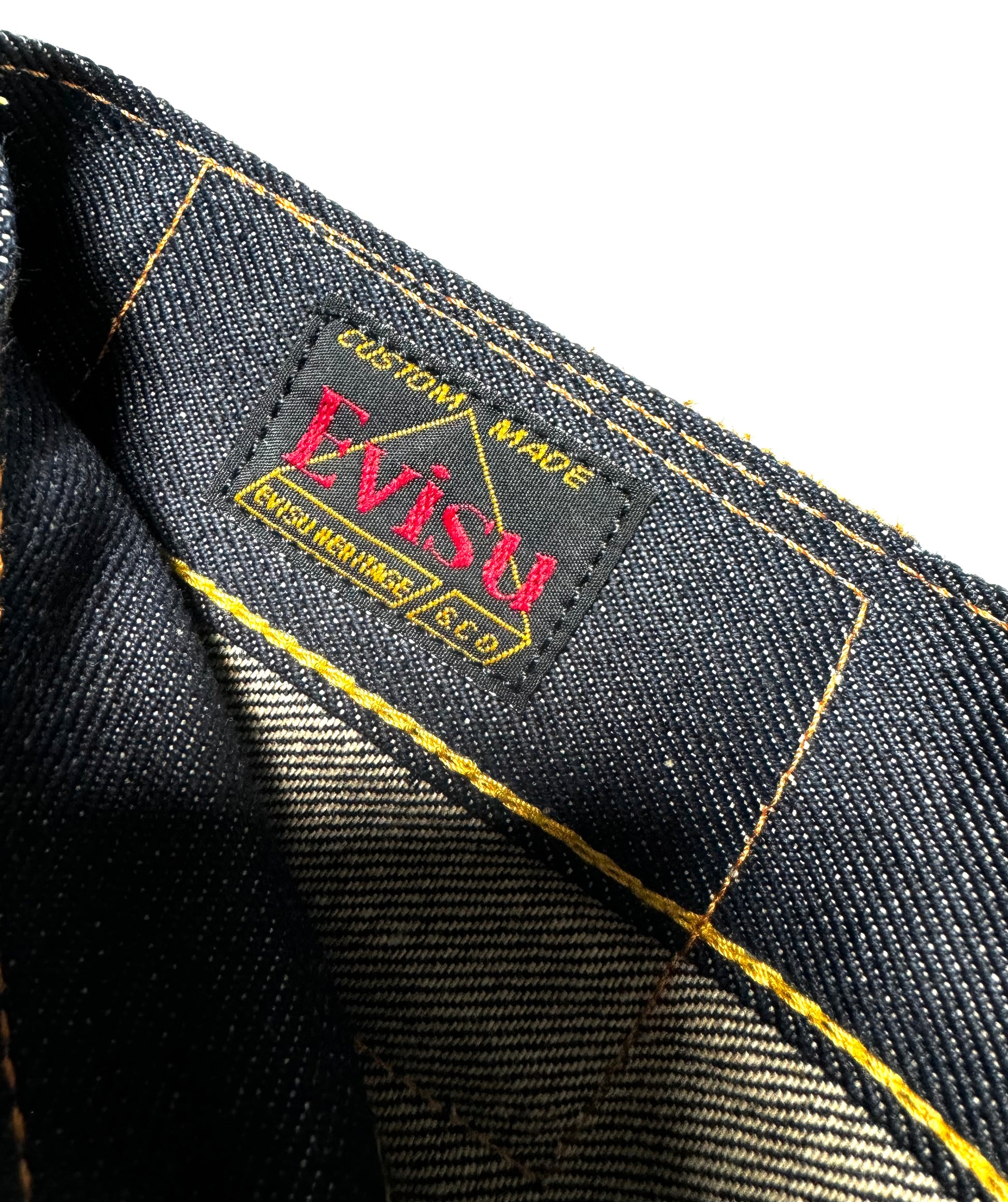 Evisu No.3 Baby Blue Daicock Raw Denim Jean