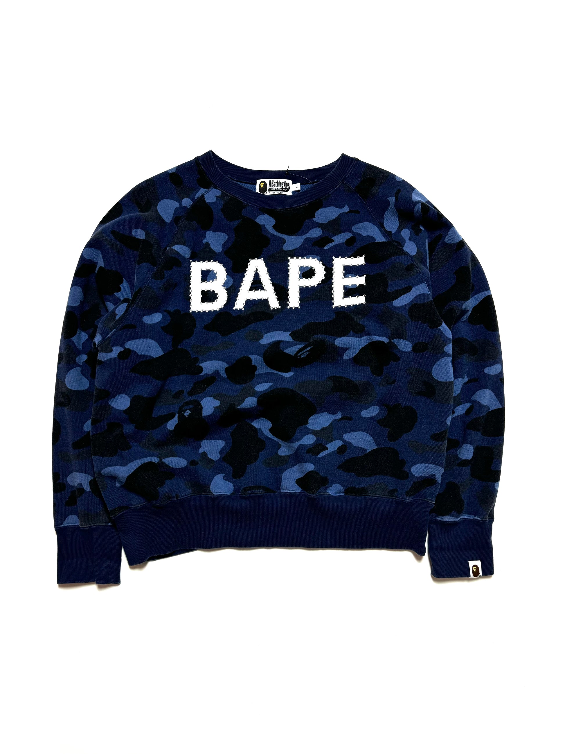 BAPE x Swarovski Blue Camo Crewneck