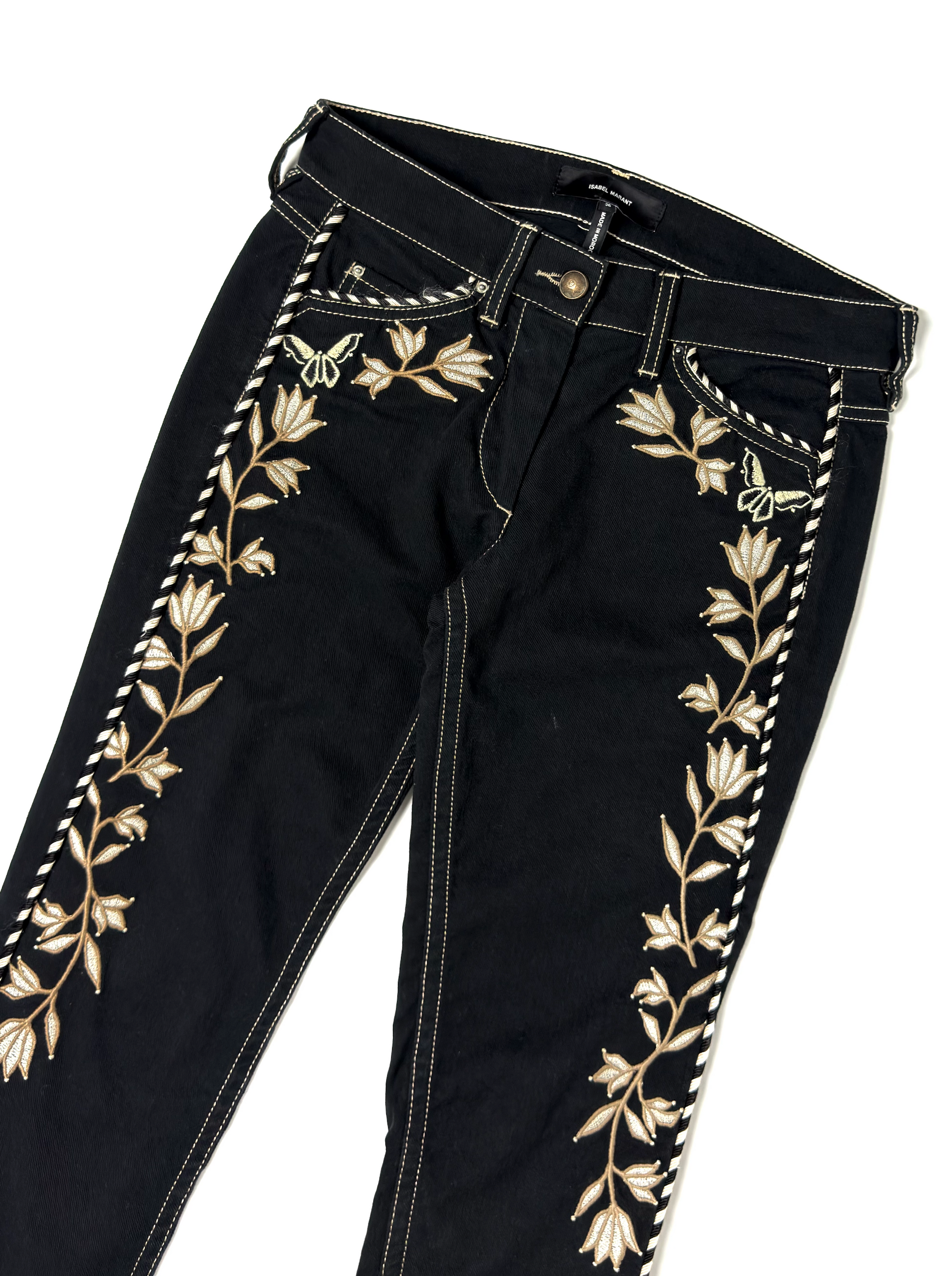 Isabel Marant Embroidery Flower Flared Pant