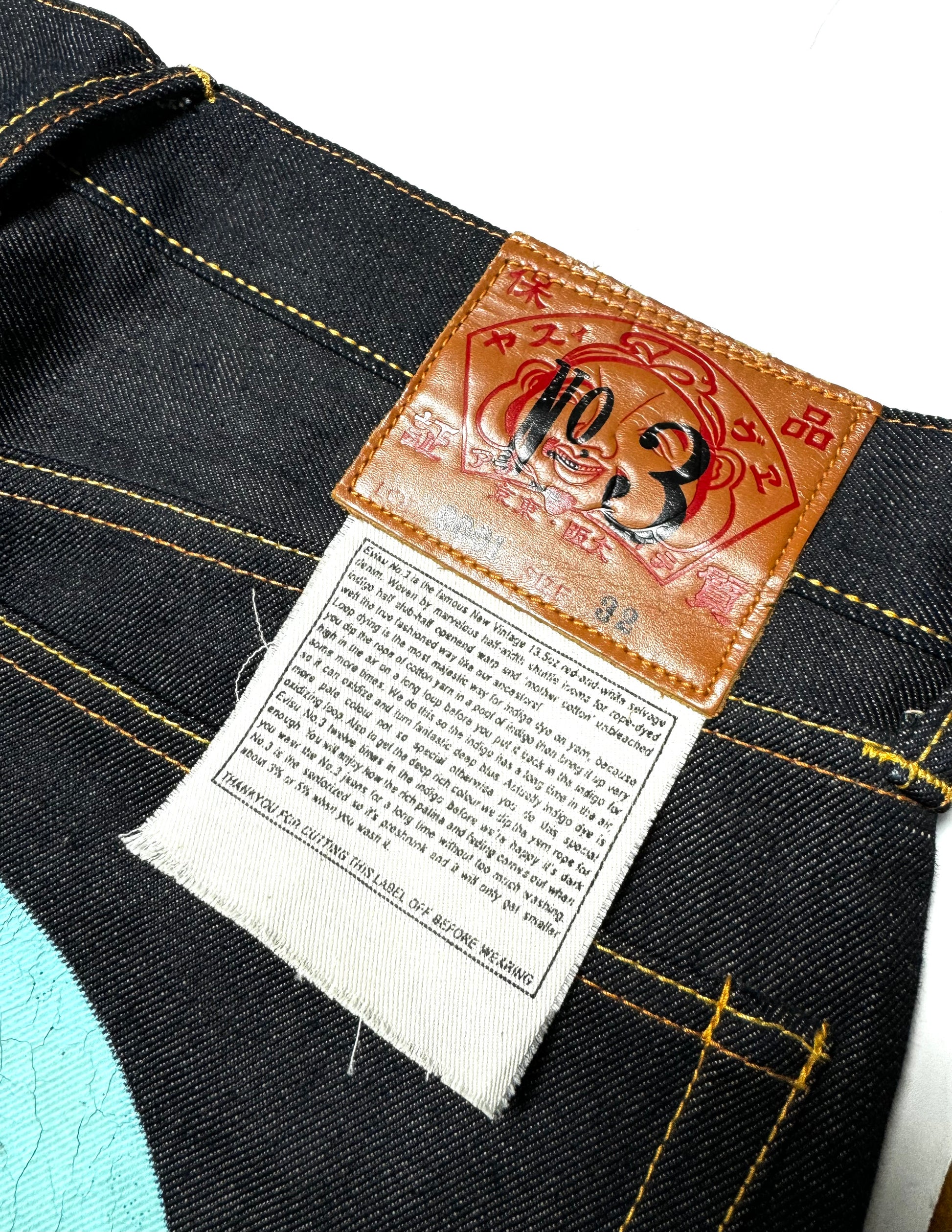 Evisu Remake Blue Daicock Raw Denim Jean