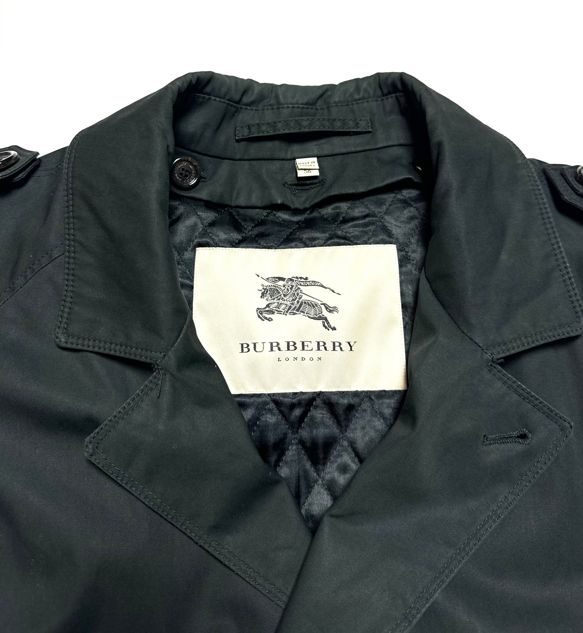 Burberry Trench Coat Black Detachable Vest